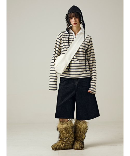 Salad bowls（サラダボール）の「Oxford Shirt Bags [IVORY]（ショルダーバッグ・レディース・アイボリー・FREE）」の14枚目の写真