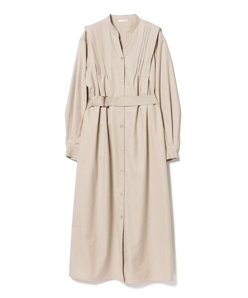 BEAMS HEART（ビームスハート）の「ベルト付き タック ワンピース（ワンピース・レディース・チャコールグレー/ブラウン系その他2・FREE）」の2枚目の写真