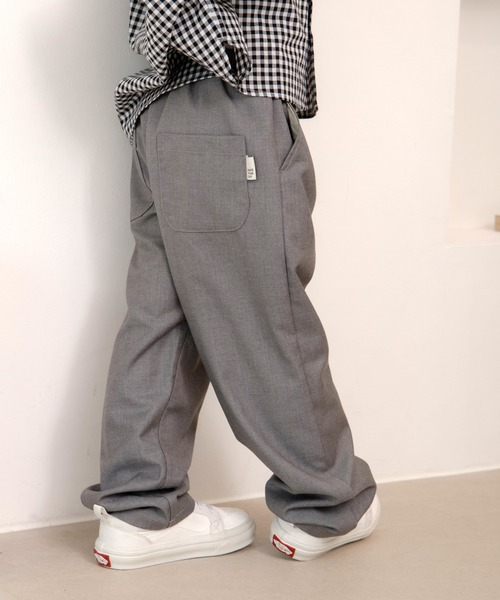 MAKE YOUR DAY(メイクユアデイ)の「無地とストライプのアシンメトリーパンツ■80~140cm(その他パンツ・キッズ・イエロー/グレー/ブラック・80/90/110/120/130/140/100)」の20枚目の写真