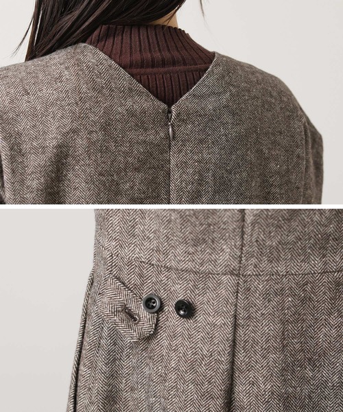 Gready Brilliant（グレディブリリアン）の「ウール混へリンボンＶネックジャンスカ（ワンピース・レディース・ブラウン系・FREE）」の19枚目の写真