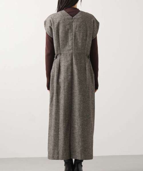 Gready Brilliant（グレディブリリアン）の「ウール混へリンボンＶネックジャンスカ（ワンピース・レディース・ブラウン系・FREE）」の16枚目の写真