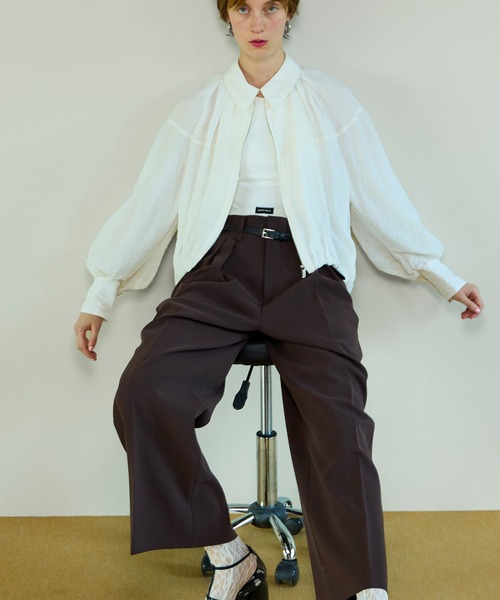 balloon zip shirt ミントグリーン Balloon Zip Shirt/バルーンジップシャツ 【公式通販】