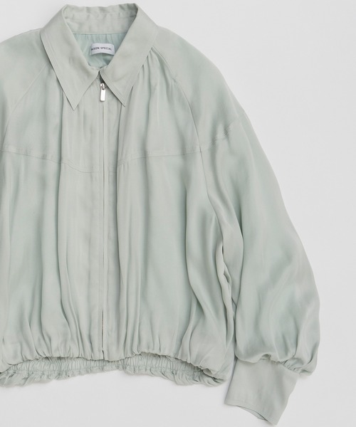 balloon zip shirt ミントグリーン Balloon Zip Shirt