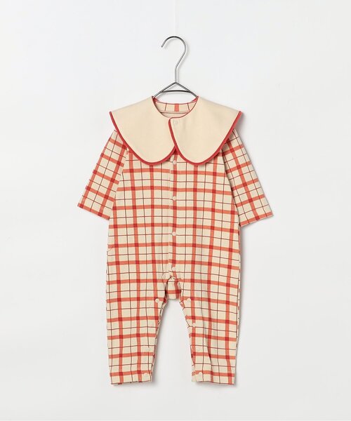 p.premier（ピードットプルミエ）の「総柄ストレッチカバーオール&スタイセット（ロンパース・キッズ・アイボリー/オフホワイト/グリーン/レッド/マスタード/その他11・60/70/80）」の5枚目の写真