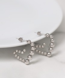 【Peony/ピオニー】/ステンレスポスト つぶつぶハート フープピアス
