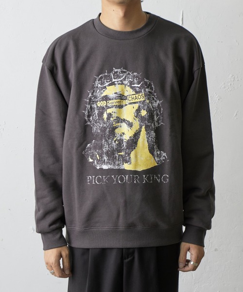 COLONY 2139（コロニートゥーワンスリーナイン）の「GODSAVEスウェットクルーネック（スウェット・メンズ・グレー/チャコールグレー・MEDIUM/LARGE）」の19枚目の写真