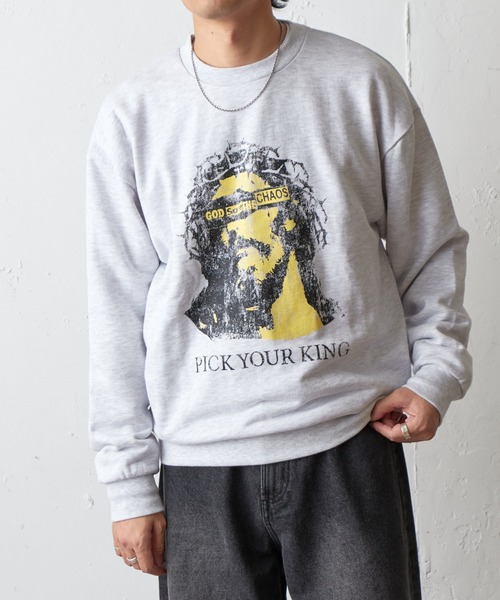 COLONY 2139（コロニートゥーワンスリーナイン）の「GODSAVEスウェットクルーネック（スウェット・メンズ・グレー/チャコールグレー・MEDIUM/LARGE）」の11枚目の写真