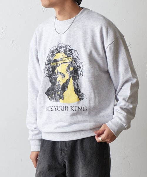 COLONY 2139（コロニートゥーワンスリーナイン）の「GODSAVEスウェットクルーネック（スウェット・メンズ・グレー/チャコールグレー・MEDIUM/LARGE）」の12枚目の写真