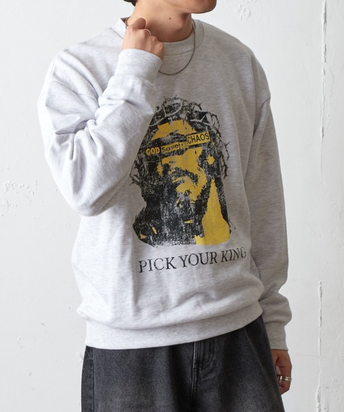 COLONY 2139（コロニートゥーワンスリーナイン）の「GODSAVEスウェットクルーネック（スウェット・メンズ・グレー/チャコールグレー・MEDIUM/LARGE）」の14枚目の写真