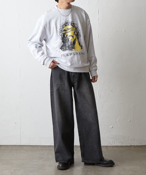 COLONY 2139（コロニートゥーワンスリーナイン）の「GODSAVEスウェットクルーネック（スウェット・メンズ・グレー/チャコールグレー・MEDIUM/LARGE）」の18枚目の写真