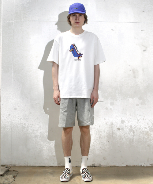 NOTHINGON(ナッシング オン)の「スケートボードイラストグラフィック半袖Tシャツホワイト(Tシャツ/カットソー・メンズ・その他・LARGE/SMALL/X-LARGE)」の4枚目の写真