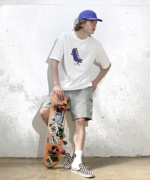 NOTHINGON(ナッシング オン)の「スケートボードイラストグラフィック半袖Tシャツホワイト(Tシャツ/カットソー・メンズ・その他・LARGE/SMALL/X-LARGE)」の6枚目の写真