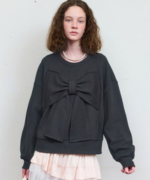 DEWEDEWE（デュイデュイ）の「ボウ スウェットシャツ_ブラック（スウェット）」