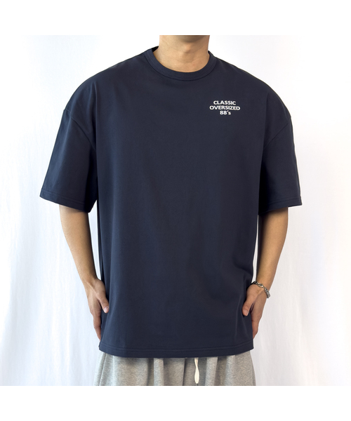 PACIENCIA(パシエンシア)の「クラシックオーバーサイズ半袖(Tシャツ/カットソー・メンズ・ホワイト/ライトグレー/ブラック/ネイビー/ダークグレー・X-LARGE/XX-LARGE/LARGE)」の5枚目の写真