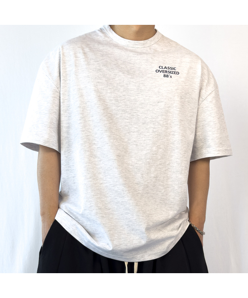 PACIENCIA(パシエンシア)の「クラシックオーバーサイズ半袖(Tシャツ/カットソー・メンズ・ホワイト/ライトグレー/ブラック/ネイビー/ダークグレー・X-LARGE/XX-LARGE/LARGE)」の3枚目の写真