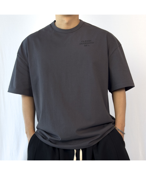 PACIENCIA(パシエンシア)の「クラシックオーバーサイズ半袖(Tシャツ/カットソー・メンズ・ホワイト/ライトグレー/ブラック/ネイビー/ダークグレー・X-LARGE/XX-LARGE/LARGE)」の4枚目の写真