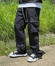 CLACO（クラコ）の「Nylon side zipper cargo pants (black)（その他パンツ・メンズ）」