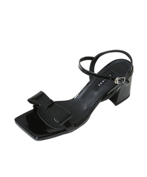 eg) coco ribbon sandal-black 6cm