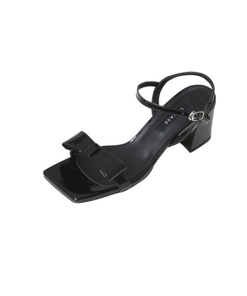LEVASE（ルバズ）の「eg) coco ribbon sandal-black 6cm（サンダル・レディース・その他・38/39/35/36/37/36.5/37.5/35.5/38.5）」の2枚目の写真