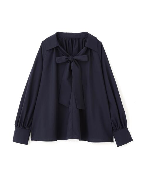 NATURAL BEAUTY BASIC(ナチュラルビューティーベーシック)の「◇スキッパーリボンタイブラウス(シャツ/ブラウス・レディース・ライトグリーン/ネイビー/オフホワイト・MEDIUM/SMALL)」の18枚目の写真