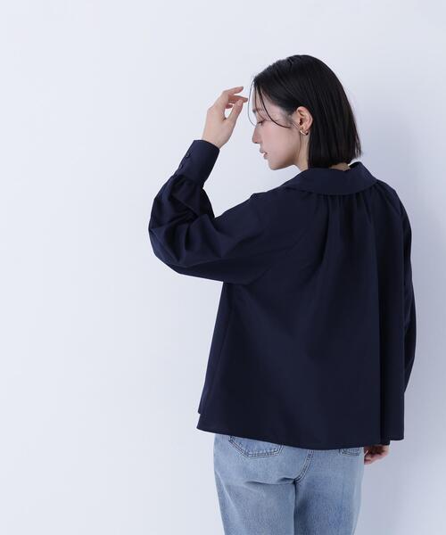 NATURAL BEAUTY BASIC(ナチュラルビューティーベーシック)の「◇スキッパーリボンタイブラウス(シャツ/ブラウス・レディース・ライトグリーン/ネイビー/オフホワイト・MEDIUM/SMALL)」の22枚目の写真
