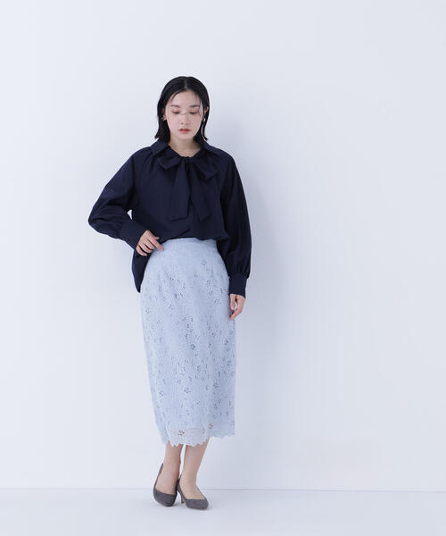 ナチュラルビューティーベーシック（NATURAL BEAUTY BASIC）/スキッパーリボンタイブラウス ◇スキッパーリボンタイブラウス（シャツ/ブラウス）｜NATURAL BEAUTY