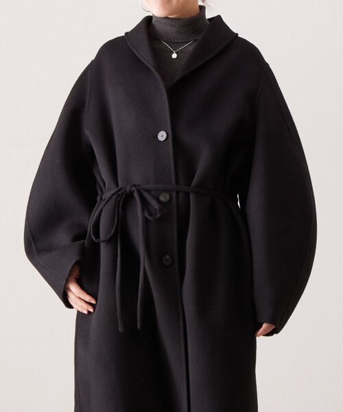 BEARDSLEY（ビアズリー）の「《RRACE》ショールカラーロングコート（その他アウター・レディース・ブラック/ダークブラウン・FREE）」の21枚目の写真