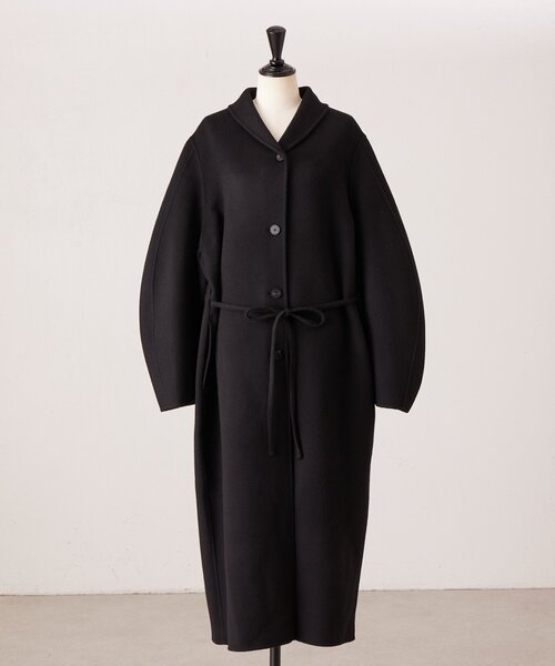 【maron】ビアズリー　スプリングコート　ブラック RRACE》ショールカラーロングコート（その他アウター）｜BEARDSLEY