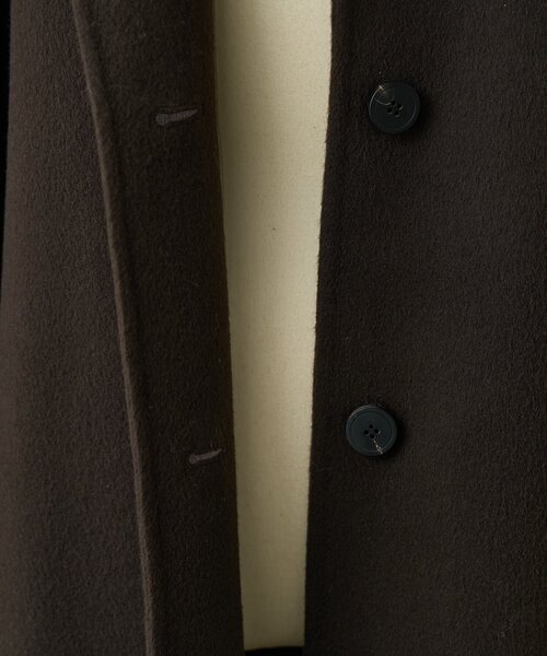 BEARDSLEY（ビアズリー）の「《RRACE》ショールカラーロングコート（その他アウター・レディース・ブラック/ダークブラウン・FREE）」の6枚目の写真