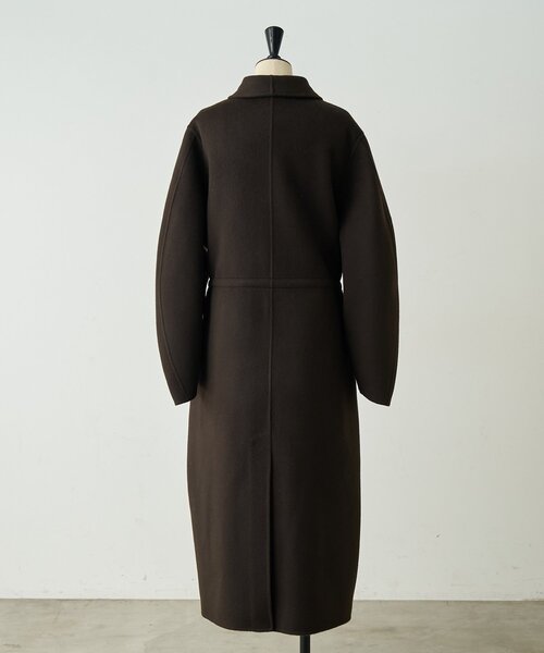 BEARDSLEY（ビアズリー）の「《RRACE》ショールカラーロングコート（その他アウター・レディース・ブラック/ダークブラウン・FREE）」の9枚目の写真
