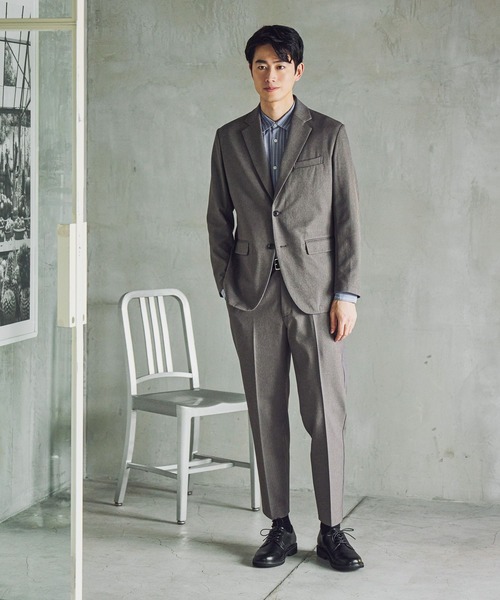 GLOBAL WORK（グローバルワーク）の「SOLOTEX(R)お手入れらくらく/スラックス/612487（スラックス・メンズ・ネイビー/モカ/ライトグレー・X-LARGE/LARGE/MEDIUM/SMALL）」の4枚目の写真