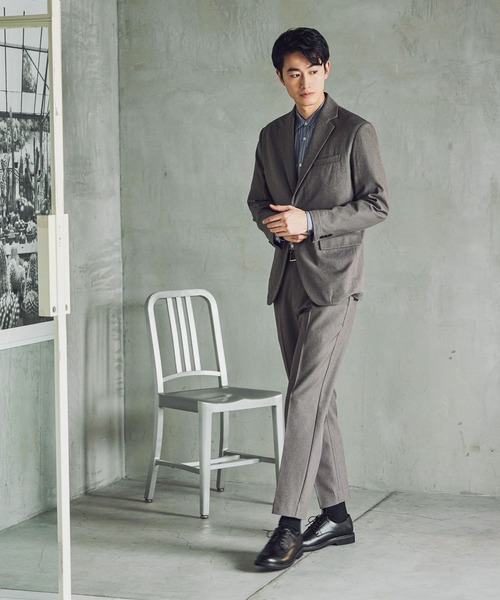 GLOBAL WORK（グローバルワーク）の「SOLOTEX(R)お手入れらくらく/スラックス/612487（スラックス・メンズ・ネイビー/モカ/ライトグレー・X-LARGE/LARGE/MEDIUM/SMALL）」の6枚目の写真