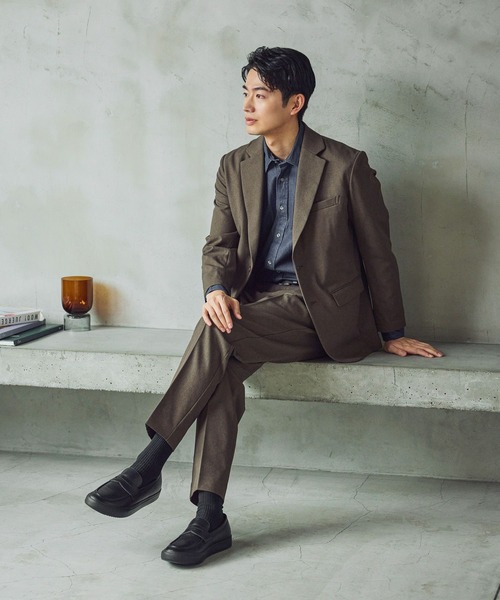 GLOBAL WORK（グローバルワーク）の「SOLOTEX(R)お手入れらくらく/スラックス/612487（スラックス・メンズ・ネイビー/モカ/ライトグレー・X-LARGE/LARGE/MEDIUM/SMALL）」の11枚目の写真