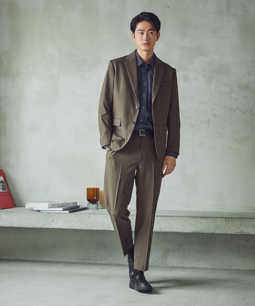 GLOBAL WORK（グローバルワーク）の「SOLOTEX(R)お手入れらくらく/スラックス/612487（スラックス・メンズ・ネイビー/モカ/ライトグレー・X-LARGE/LARGE/MEDIUM/SMALL）」の14枚目の写真