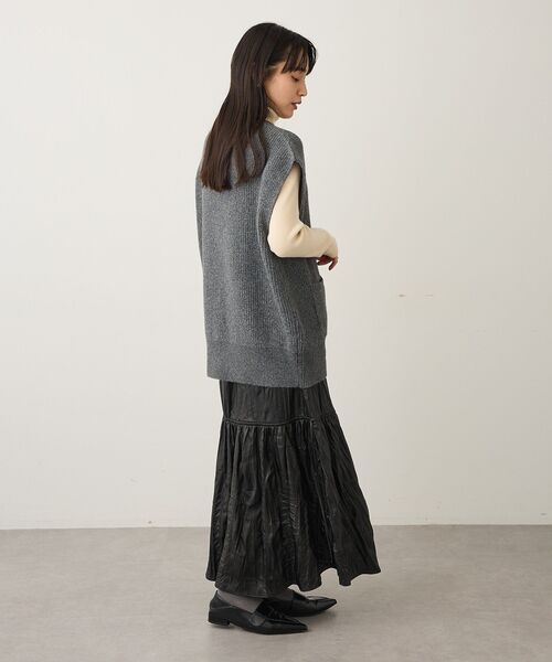 CRAFT STANDARD BOUTIQUE（クラフトスタンダードブティック）の「Vネックオーバーサイズニットベスト（ベスト・レディース・ベージュ系その他2/サックスブルー/杢グレー・FREE）」の19枚目の写真