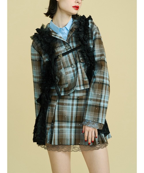 jouetie（ジュエティ）の「レースリボンハーネス（ベルト・レディース・オフホワイト/ブラック・FREE）」の2枚目の写真