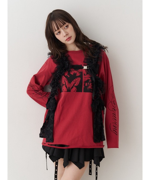 jouetie（ジュエティ）の「レースリボンハーネス（ベルト・レディース・オフホワイト/ブラック・FREE）」の4枚目の写真