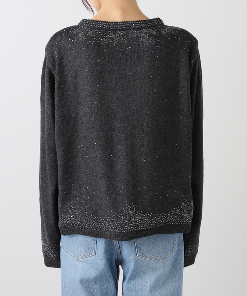 JOURNAL STANDARD LUXE（ジャーナルスタンダード　ラックス）の「ウールMIXビジューカーディガン（ニット/セーター・レディース・グレー/チャコールグレー・FREE）」の20枚目の写真