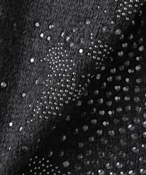 JOURNAL STANDARD LUXE（ジャーナルスタンダード　ラックス）の「ウールMIXビジューカーディガン（ニット/セーター・レディース・グレー/チャコールグレー・FREE）」の6枚目の写真