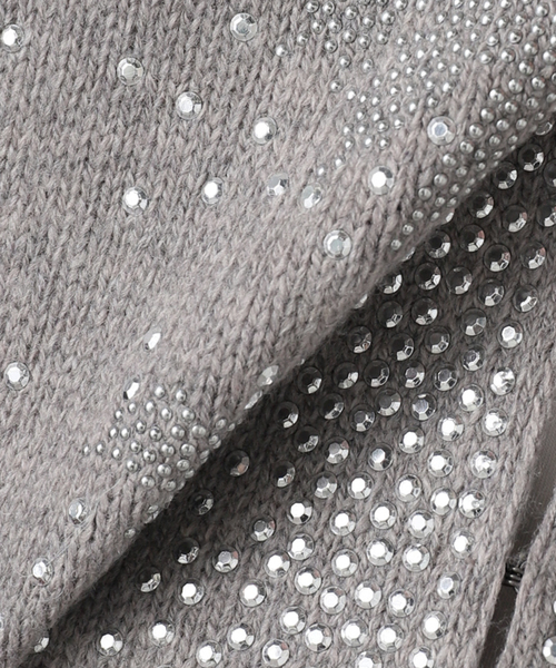 JOURNAL STANDARD LUXE（ジャーナルスタンダード　ラックス）の「ウールMIXビジューカーディガン（ニット/セーター・レディース・グレー/チャコールグレー・FREE）」の8枚目の写真