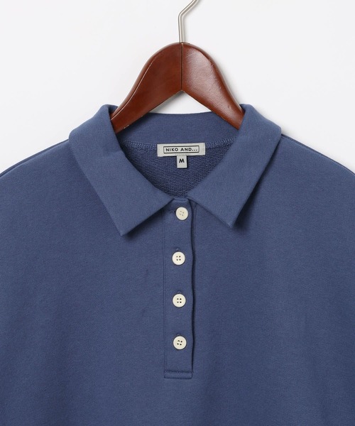 niko and...（ニコアンド）の「[MODE NORM CORE] スウェットロゴポロプルオーバー（スウェット・レディース・ネイビー/グレー/オフホワイト・LARGE/MEDIUM）」の11枚目の写真