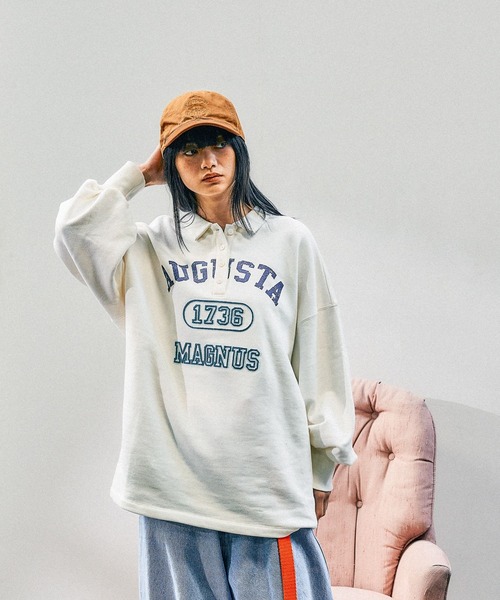 MODE NORM CORE] スウェットロゴポロプルオーバー（スウェット）｜niko