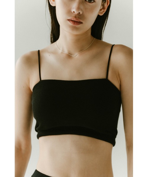 Knuth Marf(クヌースマーフ)の「square bra top(キャミソール・レディース・サンドベージュ/ブラック/アイボリー・FREE)」の6枚目の写真