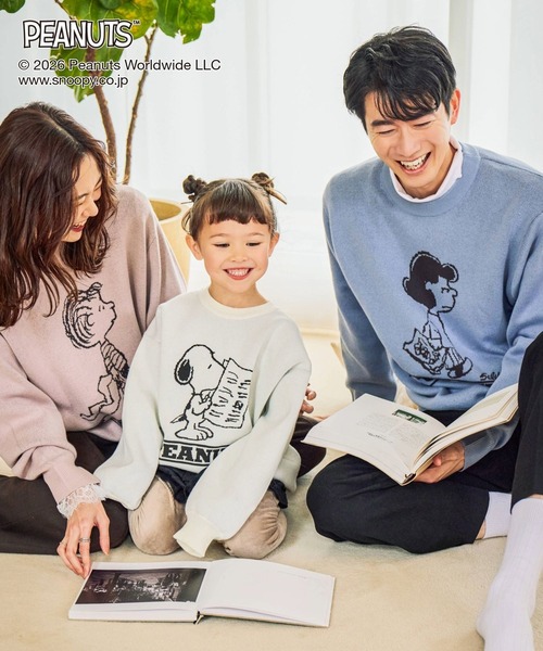 GLOBAL WORK(グローバルワーク)の「PEANUTS/スウェットライクニットプルオーバー/633929(ニット/セーター・キッズ・イエロー/アイボリー・160cm/150cm/140cm/130cm)」の14枚目の写真