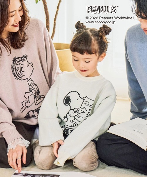 GLOBAL WORK(グローバルワーク)の「PEANUTS/スウェットライクニットプルオーバー/633929(ニット/セーター・キッズ・イエロー/アイボリー・160cm/150cm/140cm/130cm)」の17枚目の写真