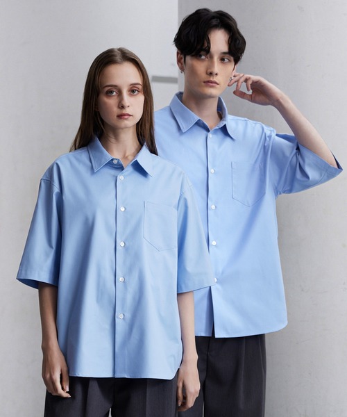 CLEL】Royal Oxford Short Sleeve Regular Collar Shirt / ロイヤル