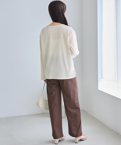 LAVEANGE（ラビアンジェ）の「シアーブラウスカーデ（カーディガン/ボレロ・レディース・ブラック/オフホワイト/ブルー・M/LL/3L/4L/5L）」の22枚目の写真