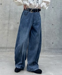 PAGEBOY | ＜まるでデニム見え！/紫外線カット/接触冷感＞マルデニコクーンパンツ(デニムパンツ)