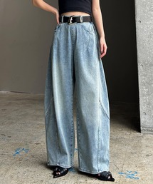 PAGEBOY（ページボーイ）の「<まるでデニム見え! 紫外線カット 接触冷感>マルデニコクーンパンツ（デニムパンツ）」