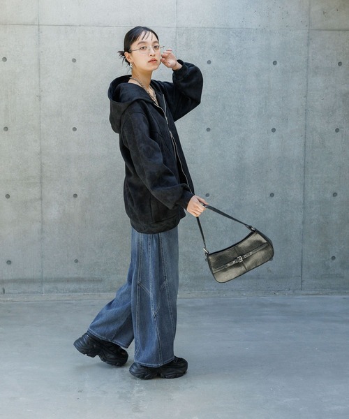 ★PAGEBOY★まるでデニム見え！マルデニコクーンパンツ大人気完売紫外線カット まるでデニム見え！/紫外線カット/接触冷感＞マルデニコクーンパンツ